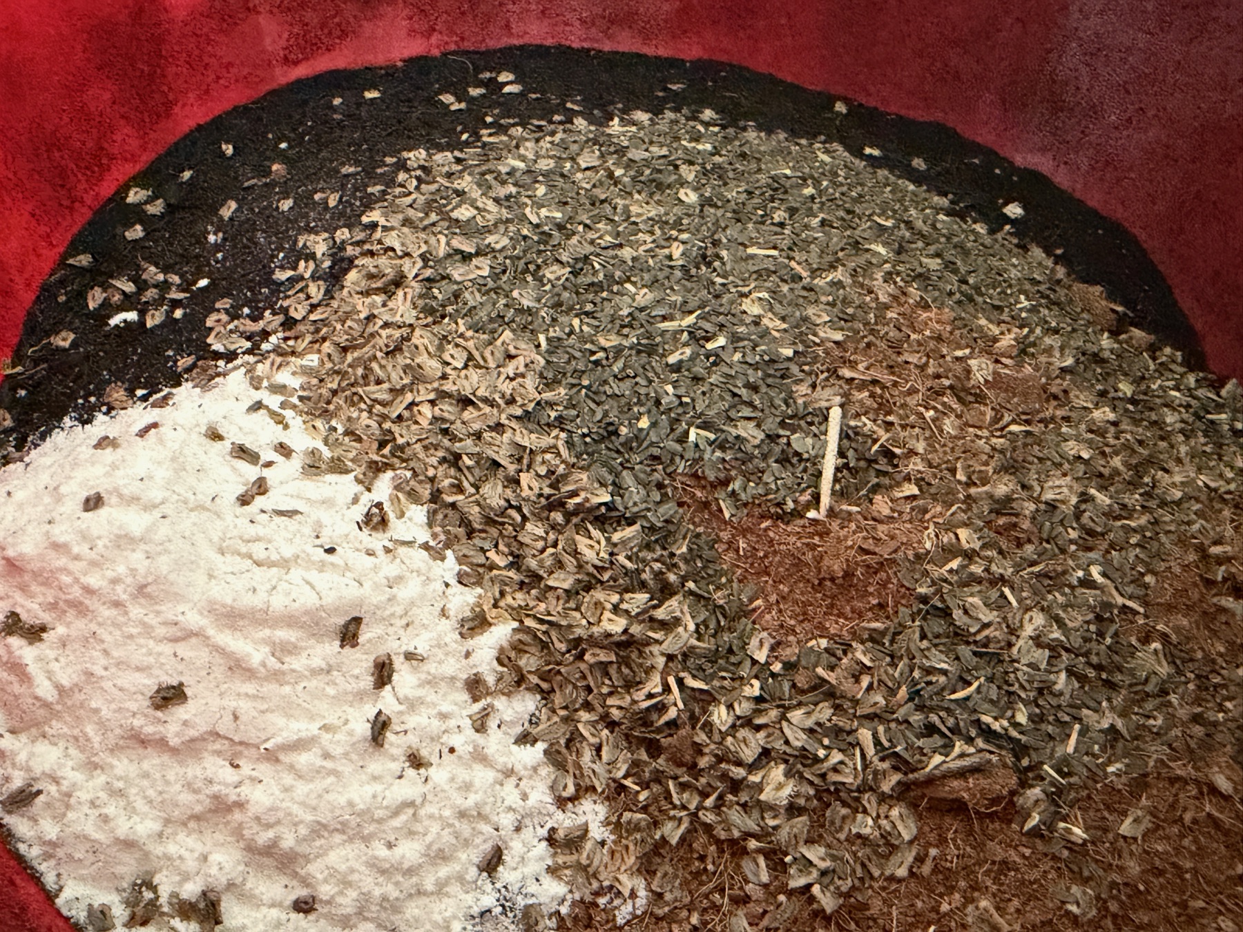 The ingredients gathered together before being formed into Biodiversity Pods